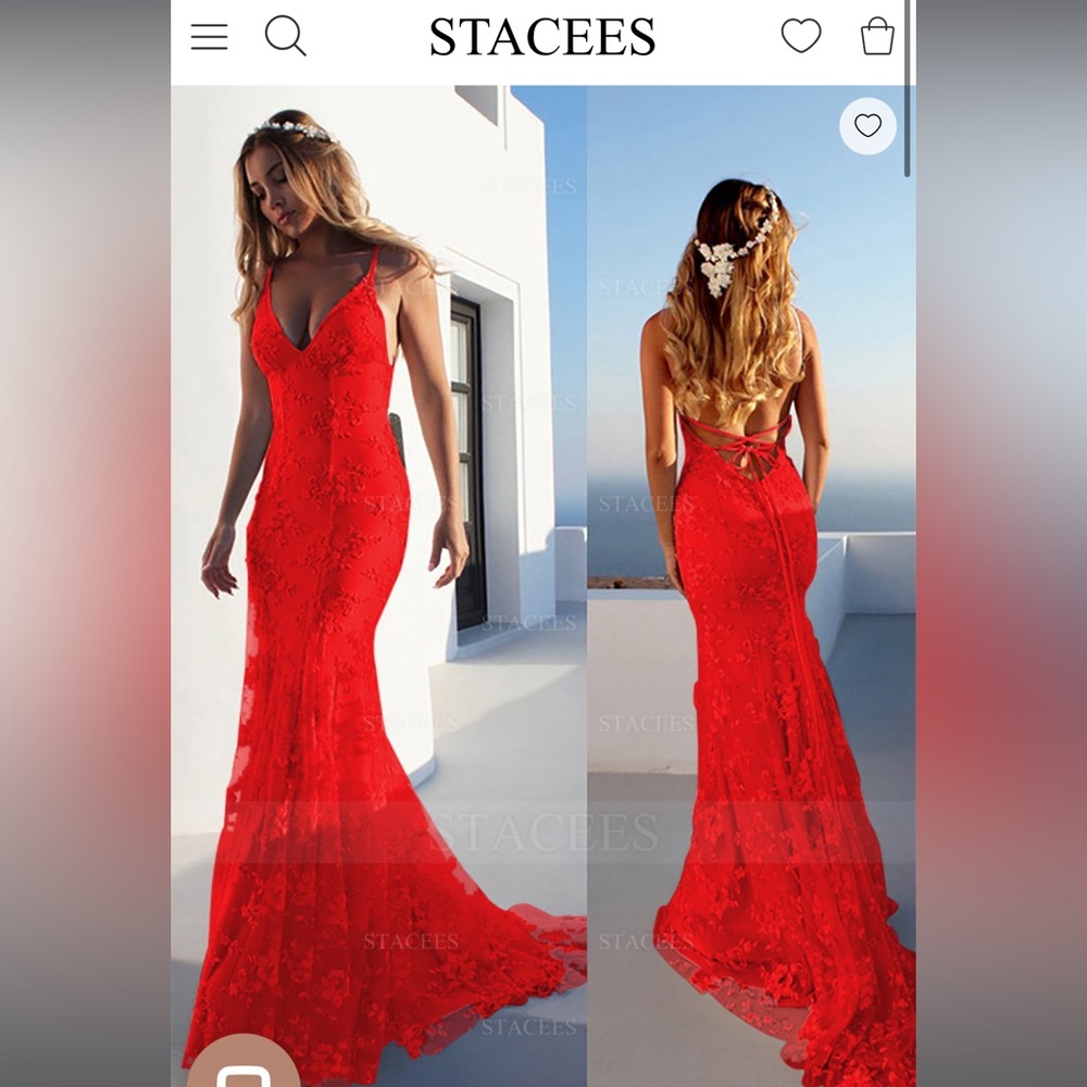 Brand new lace mermaid style Stacees Prom dress
